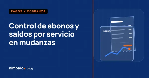 Estado de cuenta de una mudanza con dos abonos aplicados y el saldo resultante por folio de servicio