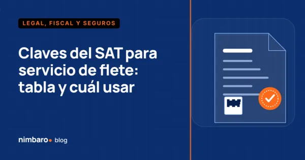 Tabla de claves del catálogo del SAT para servicios de flete, mudanza, embalaje y maniobras de carga