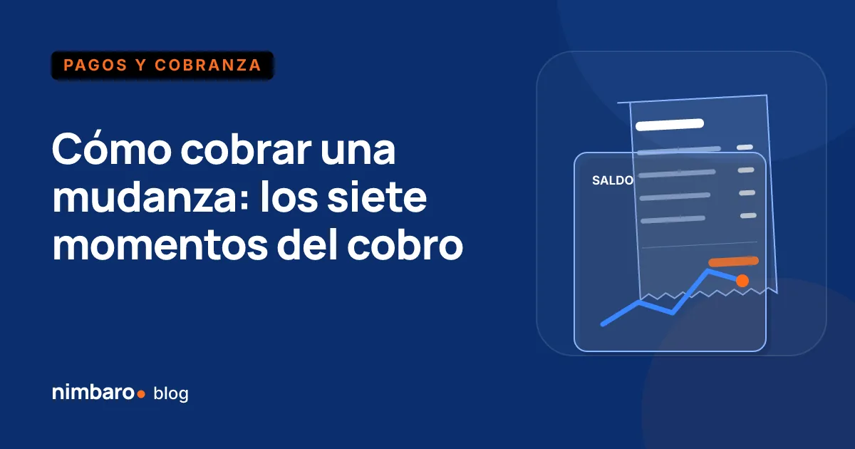 Línea de los siete momentos de cobro de una mudanza, de la cotización a la factura