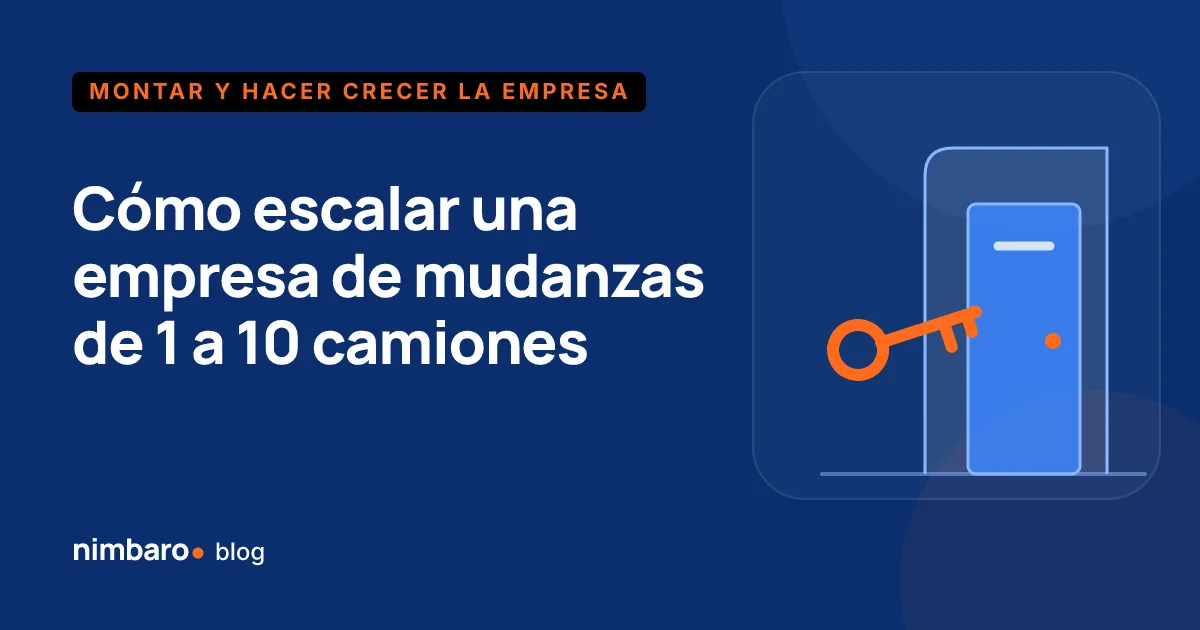 Matriz de los cinco subsistemas que se rompen al escalar una empresa de mudanzas, ordenados por umbral de tamaño