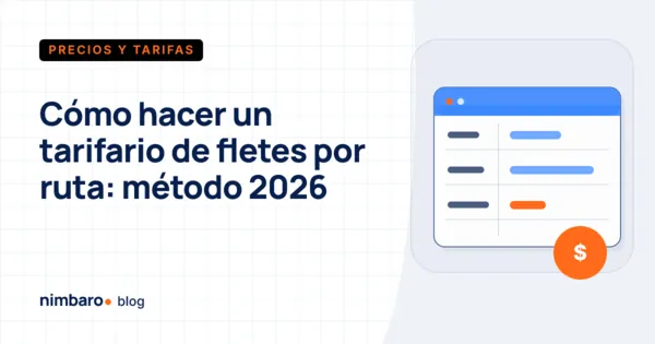 Tarifario de fletes por ruta con columnas de kilómetros, casetas, piso de costo, precio de lista y vigencia
