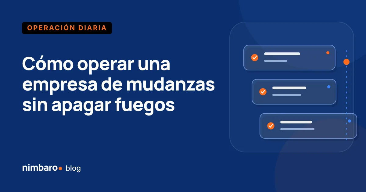 Mapa de la operación de una empresa de mudanzas con sus cinco subsistemas y doce puntos de control