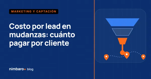 Hoja de cálculo con inversión publicitaria, leads y costo por cliente de una empresa de mudanzas
