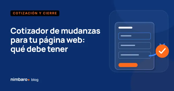 Pantalla de un cotizador de mudanzas con la marca de una empresa mexicana y el desglose del precio por ruta
