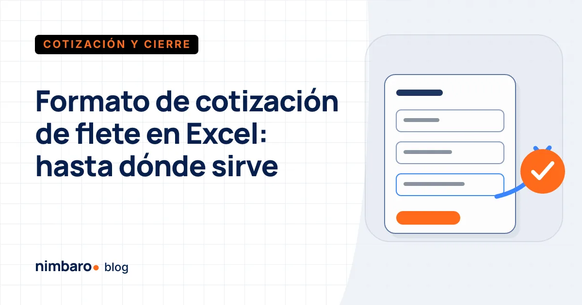Hoja de Excel para cotizar fletes con pestañas de parámetros, tarifario, cotización y registro