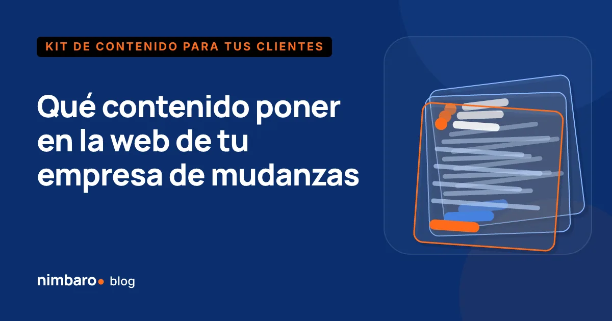 Mapa de las nueve páginas del sitio web de una empresa de mudanzas y su orden de publicación