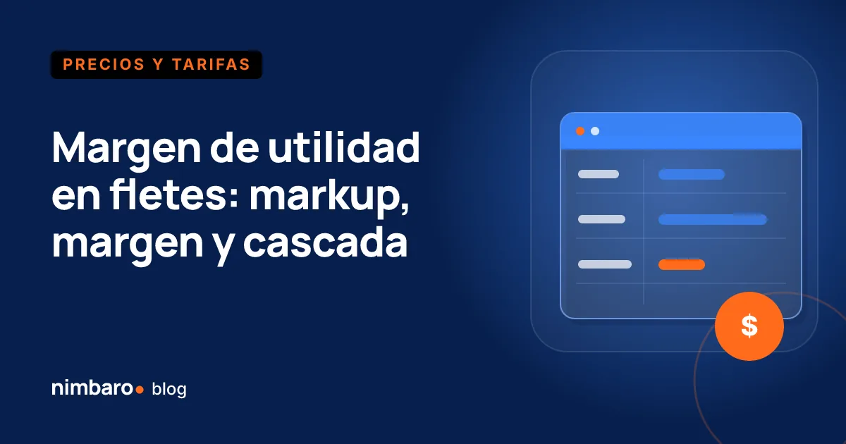 Cascada de los tres márgenes de un flete: contribución por servicio, bruto de operación y utilidad neta