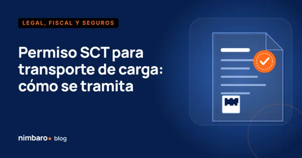 Expediente del permiso de autotransporte federal de carga junto a un camión de mudanza en carretera