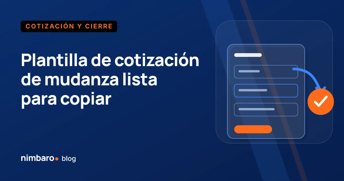 Formato de cotización de mudanza con folio, vigencia y desglose de conceptos por renglón