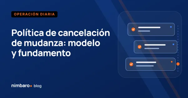 Política de cambios y cancelaciones de una empresa de mudanzas junto a un calendario de servicios
