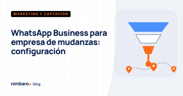 Perfil de WhatsApp Business de una empresa de mudanzas con catálogo de unidades, etiquetas y respuestas rápidas